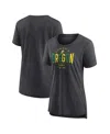 Fanatics Women's Black Oregon Ducks True Classics Break It Down Tri-blend T-shirt In Black