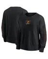 Fanatics Women's Black Phoenix Suns Oversized Game Day Pullover Sweatshirt In Black