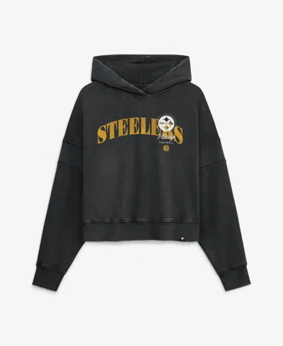 Fanatics Women's Black Pittsburgh Steelers Counter Run Pullover Hoodie