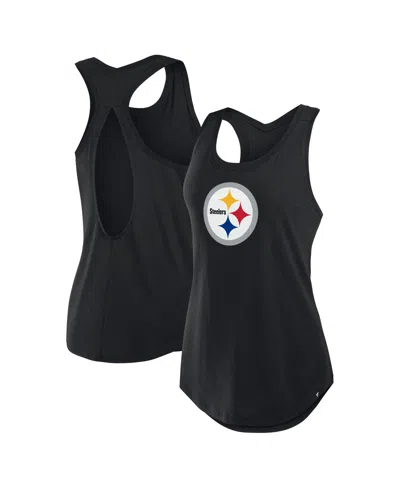 Fanatics Women's Black Pittsburgh Steelers Iron Fan Tank Top