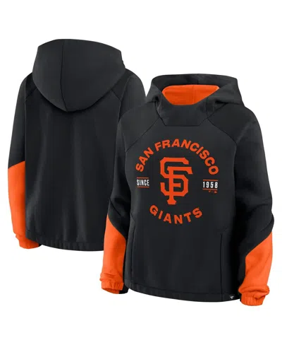 Fanatics Women's Black San Francisco Giants Oversized Time To Win Pullover Hoodie In Multi