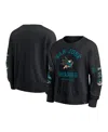 Fanatics Women's Black San Jose Sharks Go Team Pullover Sweatshirt In Black