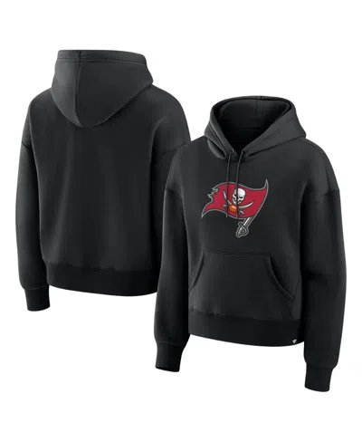 Fanatics Women's Black Tampa Bay Buccaneers Relaxed High Hip Essential Legacy Hoodie In Multi