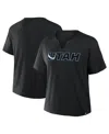 Fanatics Women's Black Utah Mammoth Combo Stadium Slub Boxy T-shirt