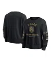 Fanatics Women's Black Vegas Golden Knights Go Team Pullover Sweatshirt In Black