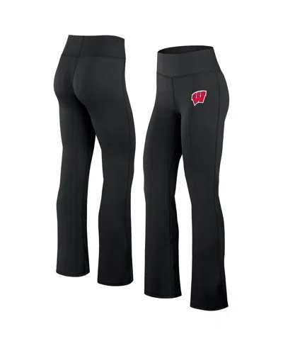 Fanatics Women's Black Wisconsin Badgers Training Camp Maxed Out Flare Leggings