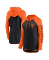 Fanatics Women's Black/orange San Francisco Giants Script Sleeve Full-zip Hoodie In Black,orange