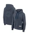 Fanatics Women's Blue Chicago Cubs Elements Future Ground Subtle Tonal Pullover Hoodie In Navy