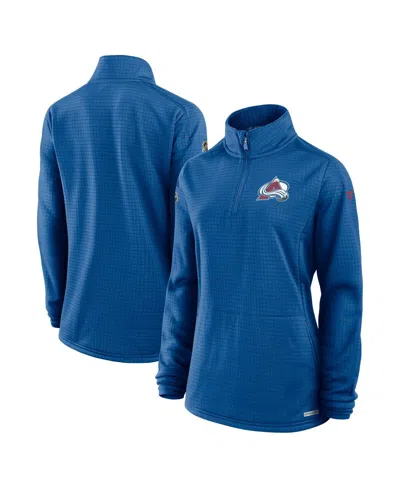 Fanatics Women's Blue Colorado Avalanche Authentic Pro Rink Lightweight Quarter-zip Pullover Top
