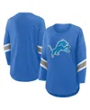 Fanatics Women's Blue Detroit Lions Redzone 3/4-sleeve T-shirt In Blue