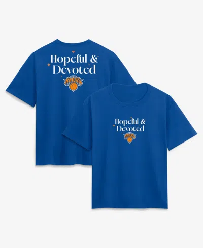 Fanatics Women's Blue New York Knicks Hopeful Devoted Legacy Cotton T-shirt