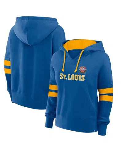 Fanatics Women's Blue St. Louis Blues 2025 Nhl Winter Classic Seize Fleece Pullover Hoodie In Blue,yellow