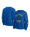 Fanatics Women's Blue St. Louis Blues Go Team Pullover Sweatshirt In Blue