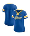 Fanatics Women's Blue St. Louis Blues Iconic Athena Lace-up T-shirt In Blue