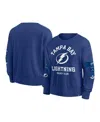 Fanatics Women's Blue Tampa Bay Lightning Go Team Pullover Sweatshirt In Blue
