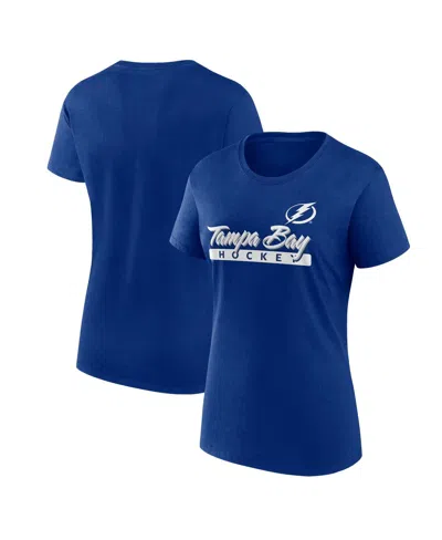 Fanatics Women's Blue Tampa Bay Lightning Risk Cotton T-shirt