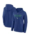 Fanatics Women's Blue Vancouver Canucks Authentic Pro Core Primary Fleece Pullover Hoodie In Blue
