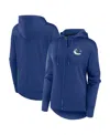 Fanatics Women's Blue Vancouver Canucks Authentic Pro Scuba Full-zip Hoodie In Blue