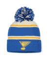 Fanatics Women's Blue/cream St. Louis Blues 2025 Nhl Winter Classic Cuffed Knit Hat With Pom In Blue,cream