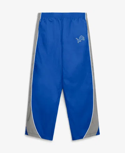Fanatics Women's Blue/gray Detroit Lions Team First Backwards Lateral Nylon Pants In Blue,gray