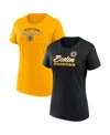 Fanatics Women's Boston Bruins Risk T-shirt Combo Pack In Black,gold