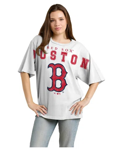 Fanatics Women's Boston Red Sox Relaxed Big Text Graphic T-shirt In White