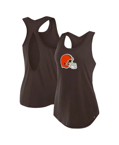 Fanatics Women's Brown Cleveland Browns Iron Fan Tank Top In Multi