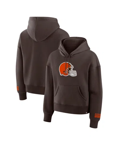Fanatics Women's Brown Cleveland Browns Legacy Fleece Pullover Hoodie