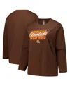 Fanatics Women's Brown Cleveland Browns Long Sleeve Scoop Neck T-shirt In Brown