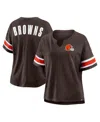 Fanatics Women's Brown Cleveland Browns Redzone Curl Route T-shirt In Brown