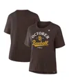 Fanatics Women's Brown San Diego Padres 2025 Mlb Postseason Locker Room T-shirt In Brown