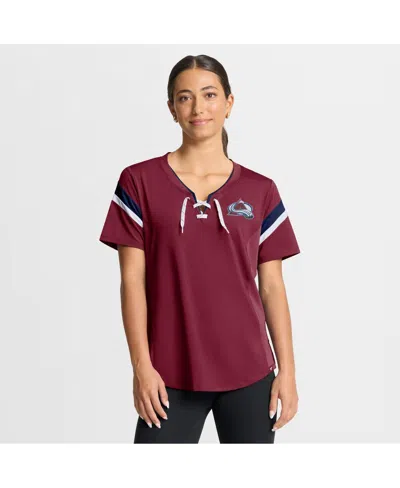 Fanatics Women's Burgundy Colorado Avalanche Offside Athena T-shirt