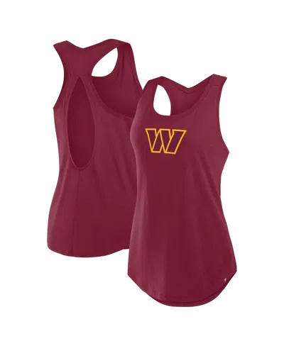 Fanatics Women's Burgundy Washington Commanders Iron Fan Tank Top