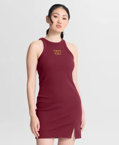 Fanatics Women's Burgundy Washington Commanders Push Beyond Tri-blend Ribbed Sleeveless Dress