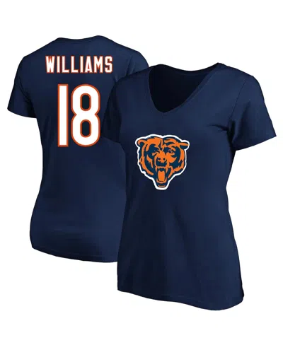 Fanatics Women's Caleb Williams Navy Chicago Bears 2024 Nfl Draft First Round Pick Plus Size Name Number T-sh