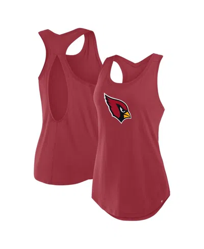 Fanatics Women's Cardinal Arizona Cardinals Iron Fan Tank Top In Red