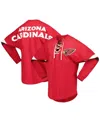 Fanatics Women's Cardinal Arizona Cardinals Spirit Jersey Lace-up V-neck Long Sleeve T-shirt In Cardinal