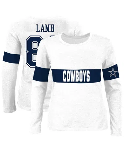 Fanatics Women's Ceedee Lamb Ash Dallas Cowboys Plus Size Name Number T-shirt In Multi
