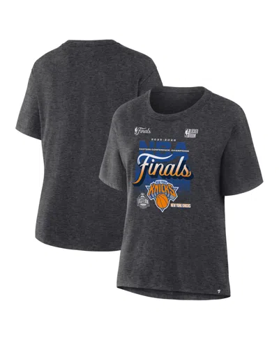 Fanatics Women's Charcoal New York Knicks 2026 Eastern Conference Champions Locker Room T-shirt In Multi