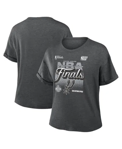 Fanatics Women's Charcoal San Antonio Spurs 2026 Nba Western Conference Champions Locker Room Tri-blend T-shi