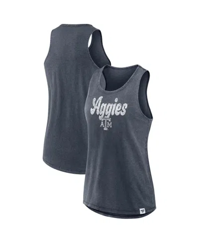 Fanatics Women's Charcoal Texas A M Aggies True Classics Snow Wash Tank Top In Gray