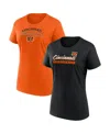 Fanatics Women's Cincinnati Bengals Risk T-shirt Combo Pack In Orange,black