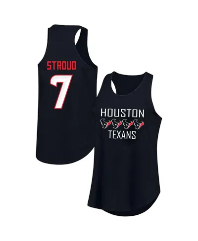 Fanatics Women's C.j. Stroud Navy Houston Texans Plus Size Name Number Tank Top In Blue