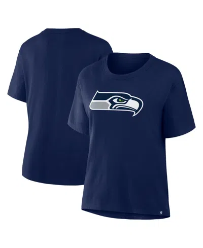 Fanatics Women's College Navy Seattle Seahawks Essential Legacy T-shirt In Blue