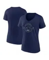 Fanatics Women's College Navy Seattle Seahawks Hometown Defensive Stand V-neck T-shirt