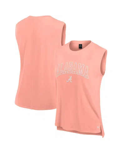 Fanatics Women's Coral Alabama Crimson Tide Studio Gym Tank Top In Pink