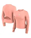 Fanatics Women's Coral Las Vegas Raiders Studio Fitted Long Sleeve Gym Top In Coral