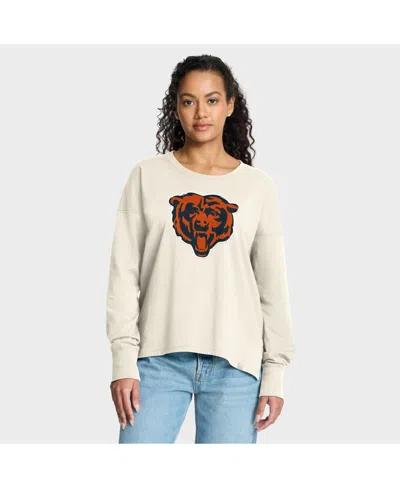 Fanatics Women's Cream Chicago Bears Dove Legacy Long Sleeve T-shirt In Neutral