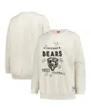 Fanatics Women's Cream Chicago Bears Plus Size Shooting Star Pullover Sweatshirt In White