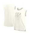 Fanatics Women's Cream Cincinnati Bengals Studio Embrace Tank Top In White